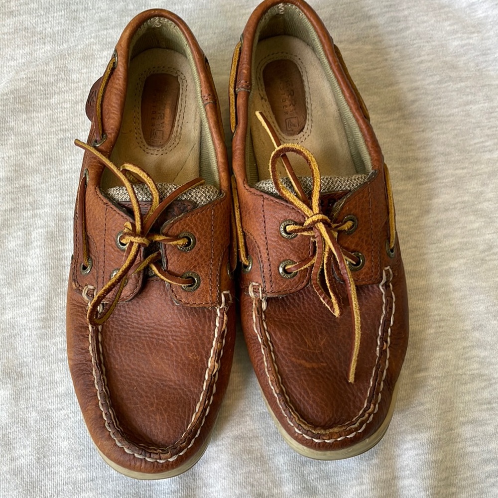 Sperry Top- sider Bluefish boat shoe, ladies 7.5, color: linen oat